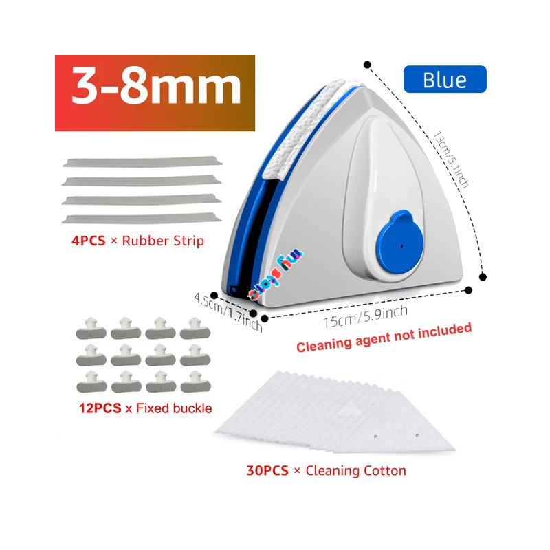 Magnetic Window Cleaner Brush Double-Side Automatic Water Discharge Wiper Glass Window Brush Cleaning Household Tools Cleaning