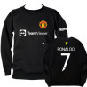 Ronaldo Manchester United 7 Logo Fce Lined round Ne Sweatirt Men's Welcome Home Fooall Training Jaet Autumn Winter...