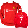 Ronaldo Manchester United 7 Logo Fce Lined round Ne Sweatirt Men's Welcome Home Fooall Training Jaet Autumn Winter...