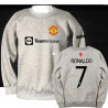 Ronaldo Manchester United 7 Logo Fce Lined round Ne Sweatirt Men's Welcome Home Fooall Training Jaet Autumn Winter...