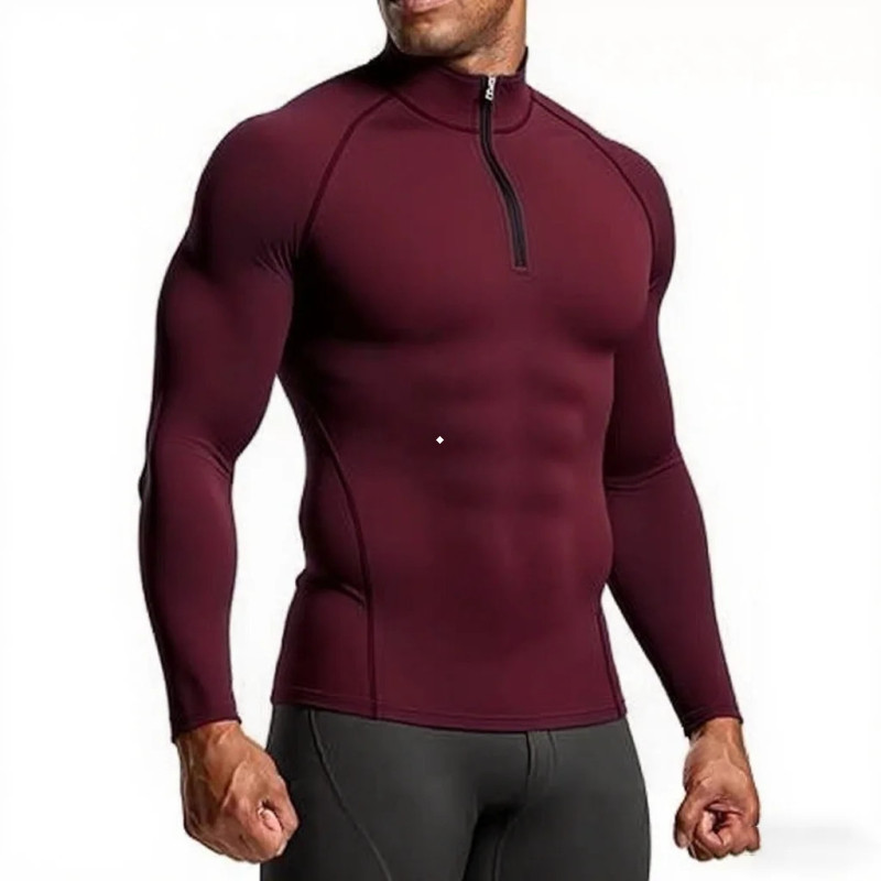 Men Sportswear Fitness Shirts Slim Long sleeve Gym T-shirt Running Top Tee Tights Training Compression Clothes Sport T Shirt Men