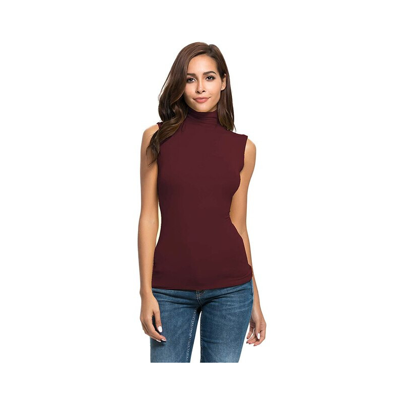 Women&39s Merino Wool Tank Top Pullover Vest Base Layer Sleeveless Mock Turtleneck Fitted Underscrubs Soft Stretchy Layer Tee 