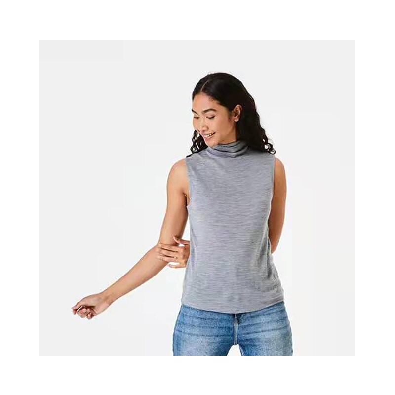 Women&39s Merino Wool Tank Top Pullover Vest Base Layer Sleeveless Mock Turtleneck Fitted Underscrubs Soft Stretchy Layer Tee 