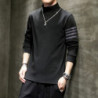 2022 New Men Fashion T Shirt Tees Slim Tops Male Stretch T-shirt Turtleneck Long Sleeve Tee Shirts High Collar Men&39s Cotton 