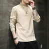 2022 New Men Fashion T Shirt Tees Slim Tops Male Stretch T-shirt Turtleneck Long Sleeve Tee Shirts High Collar Men&39s Cotton 