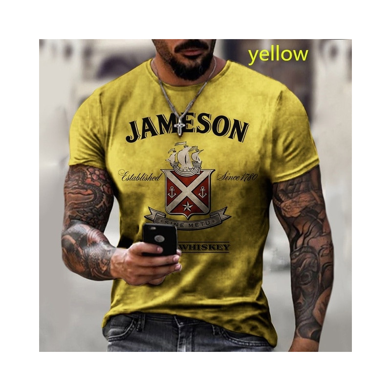 Men&39s T-shirt Vintage 3D Print Vintage European and American Street Style Short Sleeve T-shirt Men&39s O-Neck Oversize Top