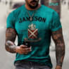 Men&39s T-shirt Vintage 3D Print Vintage European and American Street Style Short Sleeve T-shirt Men&39s O-Neck Oversize Top