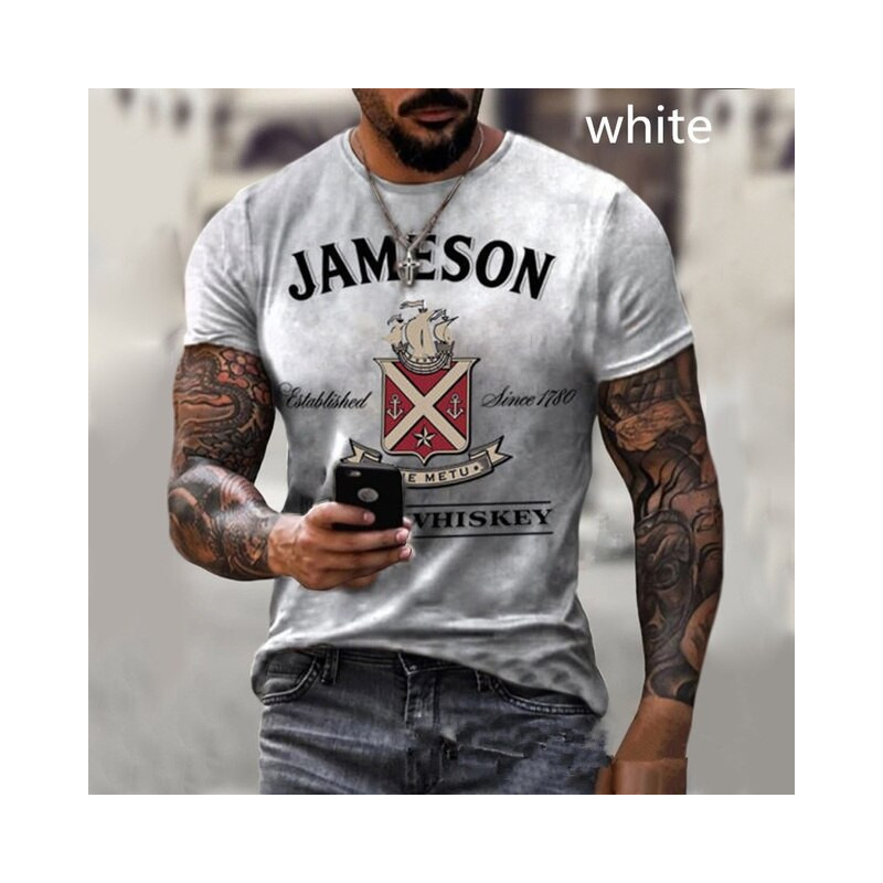 Men&39s T-shirt Vintage 3D Print Vintage European and American Street Style Short Sleeve T-shirt Men&39s O-Neck Oversize Top