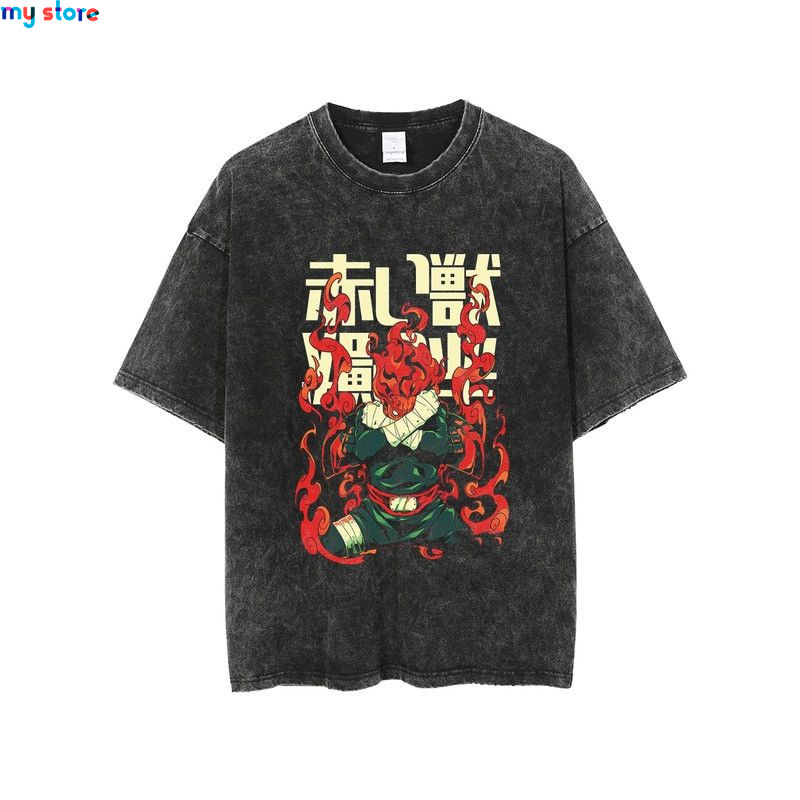 Hip Hop Vintage T-shirt Men Streetwear Harajuku Japanese Anime Naruto Print T-shirt Summer Fashion Short Sleeve Cotton T Shirt 8