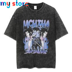Hip Hop Vintage T-shirt Men Streetwear Harajuku Japanese Anime Naruto Print T-shirt Summer Fashion Short Sleeve Cotton T Shirt 9