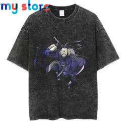 Hip Hop Vintage T-shirt Men Streetwear Harajuku Japanese Anime Naruto Print T-shirt Summer Fashion Short Sleeve Cotton T Shirt 1