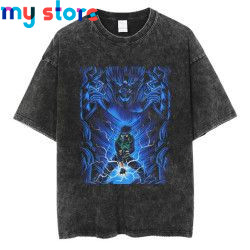 Hip Hop Vintage T-shirt Men Streetwear Harajuku Japanese Anime Naruto Print T-shirt Summer Fashion Short Sleeve Cotton T Shirt 1