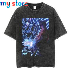 Hip Hop Vintage T-shirt Men Streetwear Harajuku Japanese Anime Naruto Print T-shirt Summer Fashion Short Sleeve Cotton T Shirt 2