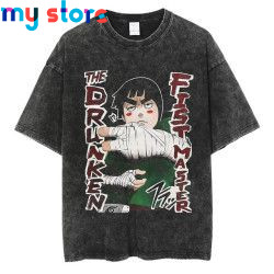 Hip Hop Vintage T-shirt Men Streetwear Harajuku Japanese Anime Naruto Print T-shirt Summer Fashion Short Sleeve Cotton T Shirt 2