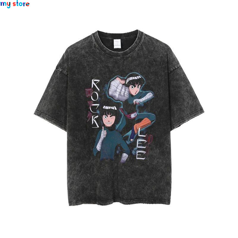 Hip Hop Vintage T-shirt Men Streetwear Harajuku Japanese Anime Naruto Print T-shirt Summer Fashion Short Sleeve Cotton T Shirt 2