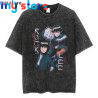 Hip Hop Vintage T-shirt Men Streetwear Harajuku Japanese Anime Naruto Print T-shirt Summer Fashion Short Sleeve Cotton T Shirt 2