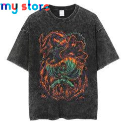 Hip Hop Vintage T-shirt Men Streetwear Harajuku Japanese Anime Naruto Print T-shirt Summer Fashion Short Sleeve Cotton T Shirt 2