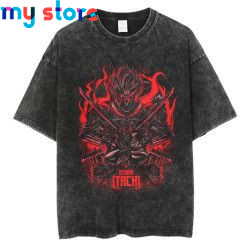 Hip Hop Vintage T-shirt Men Streetwear Harajuku Japanese Anime Naruto Print T-shirt Summer Fashion Short Sleeve Cotton T Shirt 2