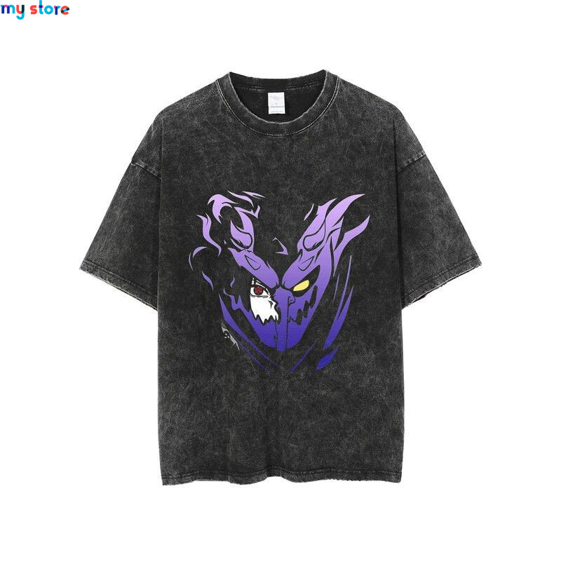 Hip Hop Vintage T-shirt Men Streetwear Harajuku Japanese Anime Naruto Print T-shirt Summer Fashion Short Sleeve Cotton T Shirt 2