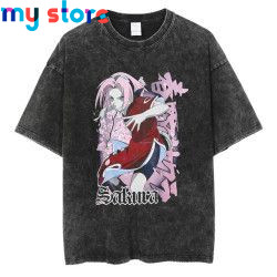 Hip Hop Vintage T-shirt Men Streetwear Harajuku Japanese Anime Naruto Print T-shirt Summer Fashion Short Sleeve Cotton T Shirt 2