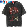 Hip Hop Vintage T-shirt Men Streetwear Harajuku Japanese Anime Naruto Print T-shirt Summer Fashion Short Sleeve Cotton T Shirt 3