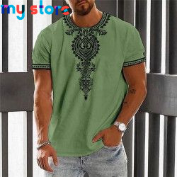 Vintage Ethnic T-shirt 3d Print Clothing O-neck Men Tops Oversized Short Sleeve Tee Summer Loose Male Streetwear Mens Clothes 2 