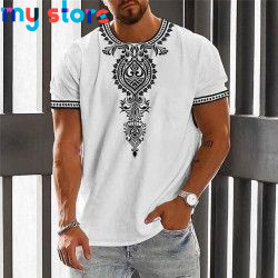 Vintage Ethnic T-shirt 3d Print Clothing O-neck Men Tops Oversized Short Sleeve Tee Summer Loose Male Streetwear Mens Clothes 3 