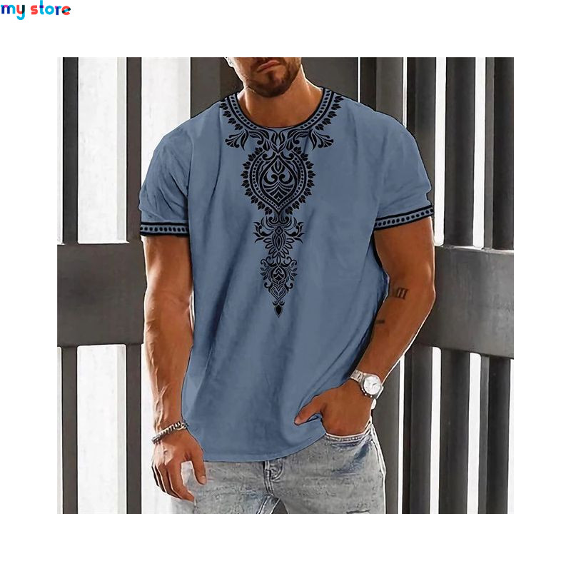 Vintage Ethnic T-shirt 3d Print Clothing O-neck Men Tops Oversized Short Sleeve Tee Summer Loose Male Streetwear Mens Clothes 5 
