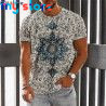 Vintage Ethnic T-shirt 3d Print Clothing O-neck Men Tops Oversized Short Sleeve Tee Summer Loose Male Streetwear Mens Clothes 6 