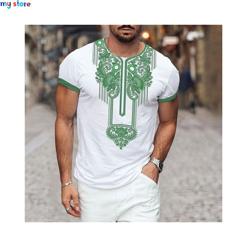 Vintage Ethnic T-shirt 3d Print Clothing O-neck Men Tops Oversized Short Sleeve Tee Summer Loose Male Streetwear Mens Clothes 7 