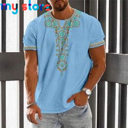 Vintage Ethnic T-shirt 3d Print Clothing O-neck Men Tops Oversized Short Sleeve Tee Summer Loose Male Streetwear Mens Clothes 8 