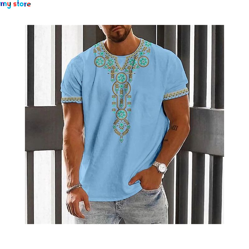 Vintage Ethnic T-shirt 3d Print Clothing O-neck Men Tops Oversized Short Sleeve Tee Summer Loose Male Streetwear Mens Clothes 8 