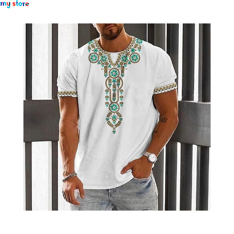 Vintage Ethnic T-shirt 3d Print Clothing O-neck Men Tops Oversized Short Sleeve Tee Summer Loose Male Streetwear Mens Clothes 11