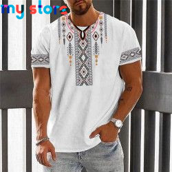Vintage Ethnic T-shirt 3d Print Clothing O-neck Men Tops Oversized Short Sleeve Tee Summer Loose Male Streetwear Mens Clothes 14