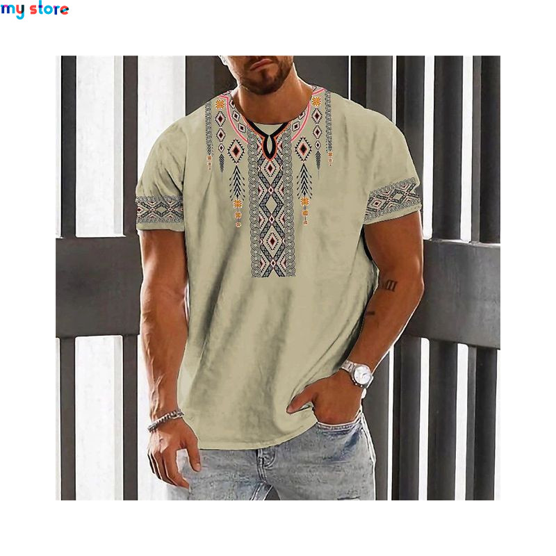 Vintage Ethnic T-shirt 3d Print Clothing O-neck Men Tops Oversized Short Sleeve Tee Summer Loose Male Streetwear Mens Clothes 15