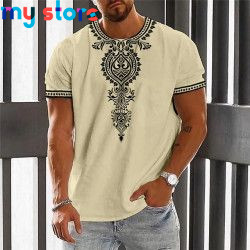 Vintage Ethnic T-shirt 3d Print Clothing O-neck Men Tops Oversized Short Sleeve Tee Summer Loose Male Streetwear Mens Clothes 16