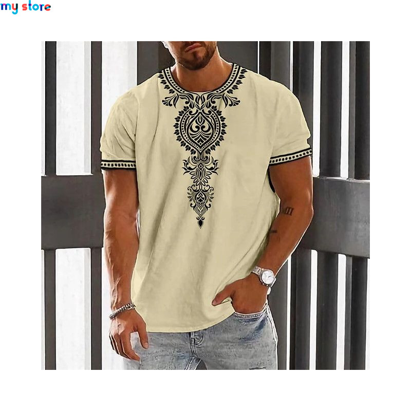 Vintage Ethnic T-shirt 3d Print Clothing O-neck Men Tops Oversized Short Sleeve Tee Summer Loose Male Streetwear Mens Clothes 16