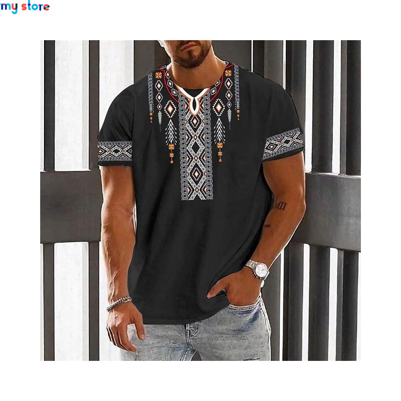 Vintage Ethnic T-shirt 3d Print Clothing O-neck Men Tops Oversized Short Sleeve Tee Summer Loose Male Streetwear Mens Clothes 18