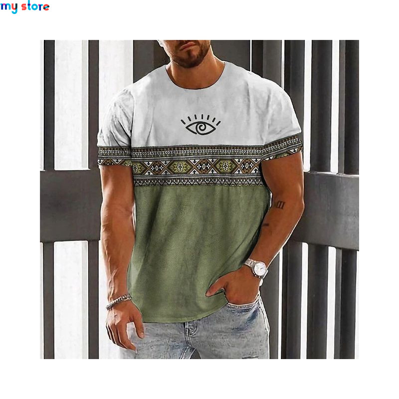 Vintage Ethnic T-shirt 3d Print Clothing O-neck Men Tops Oversized Short Sleeve Tee Summer Loose Male Streetwear Mens Clothes 21