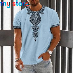 Vintage Ethnic T-shirt 3d Print Clothing O-neck Men Tops Oversized Short Sleeve Tee Summer Loose Male Streetwear Mens Clothes 34
