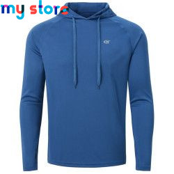 Men's UPF 50  Rash Guard Swim Shirt Athletic Hoodie Long Sleeve Fishing Hiking Workout Shirts Outdoor Hoodie Beach Summer Cloth 
