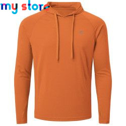 Men's UPF 50  Rash Guard Swim Shirt Athletic Hoodie Long Sleeve Fishing Hiking Workout Shirts Outdoor Hoodie Beach Summer Cloth 