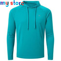 Men's UPF 50  Rash Guard Swim Shirt Athletic Hoodie Long Sleeve Fishing Hiking Workout Shirts Outdoor Hoodie Beach Summer Cloth 