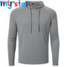 Men's UPF 50  Rash Guard Swim Shirt Athletic Hoodie Long Sleeve Fishing Hiking Workout Shirts Outdoor Hoodie Beach Summer Cloth 
