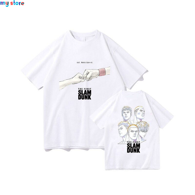 Anime Slam Dunk T-Shirt for Men Sakuragi Hanamichi Kaede Rukawa Tee Oversized T Shirt Japanese Manga Women Short Sleeve 2 - My s