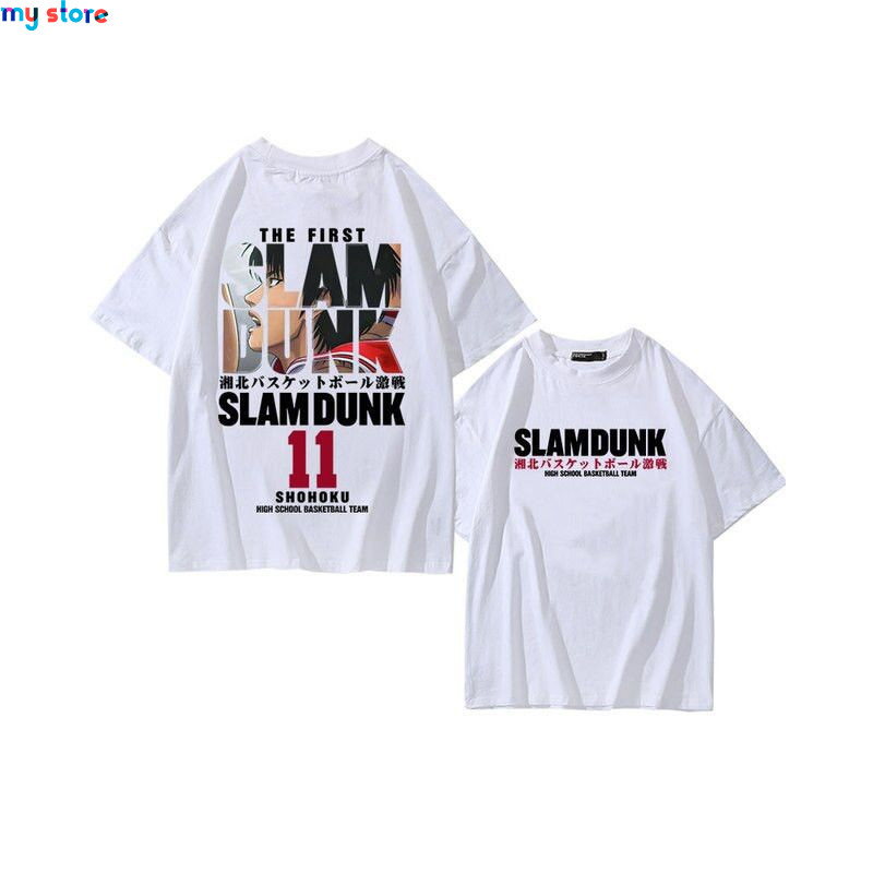Anime Slam Dunk T-Shirt for Men Sakuragi Hanamichi Kaede Rukawa Tee Oversized T Shirt Japanese Manga Women Short Sleeve 3 - My s