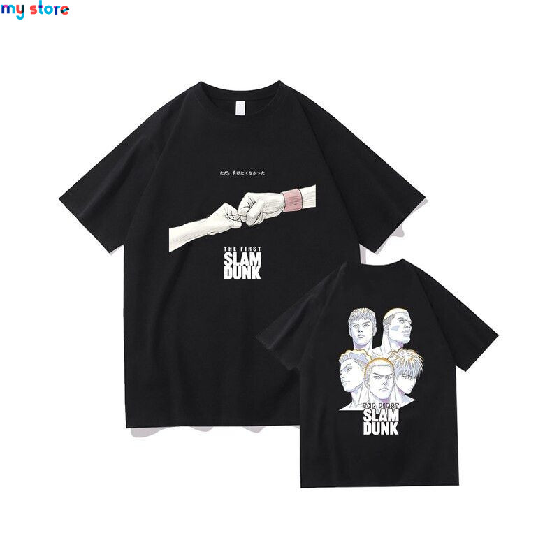 Anime Slam Dunk T-Shirt for Men Sakuragi Hanamichi Kaede Rukawa Tee Oversized T Shirt Japanese Manga Women Short Sleeve 5 - My s