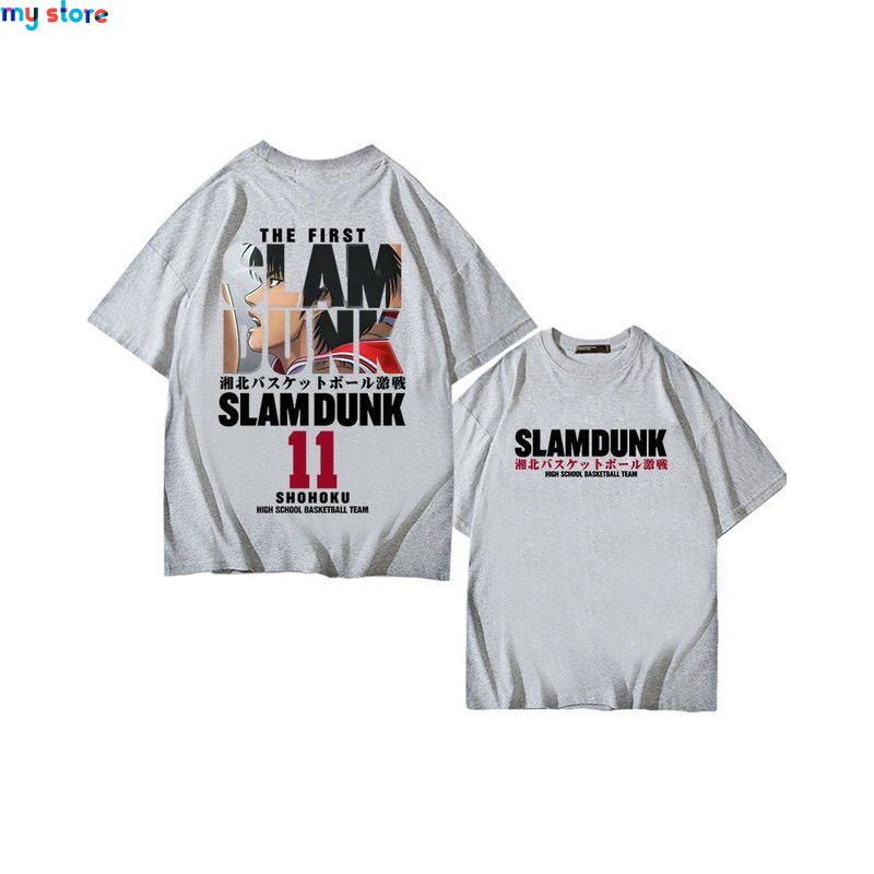 Anime Slam Dunk T-Shirt for Men Sakuragi Hanamichi Kaede Rukawa Tee Oversized T Shirt Japanese Manga Women Short Sleeve 7 - My s