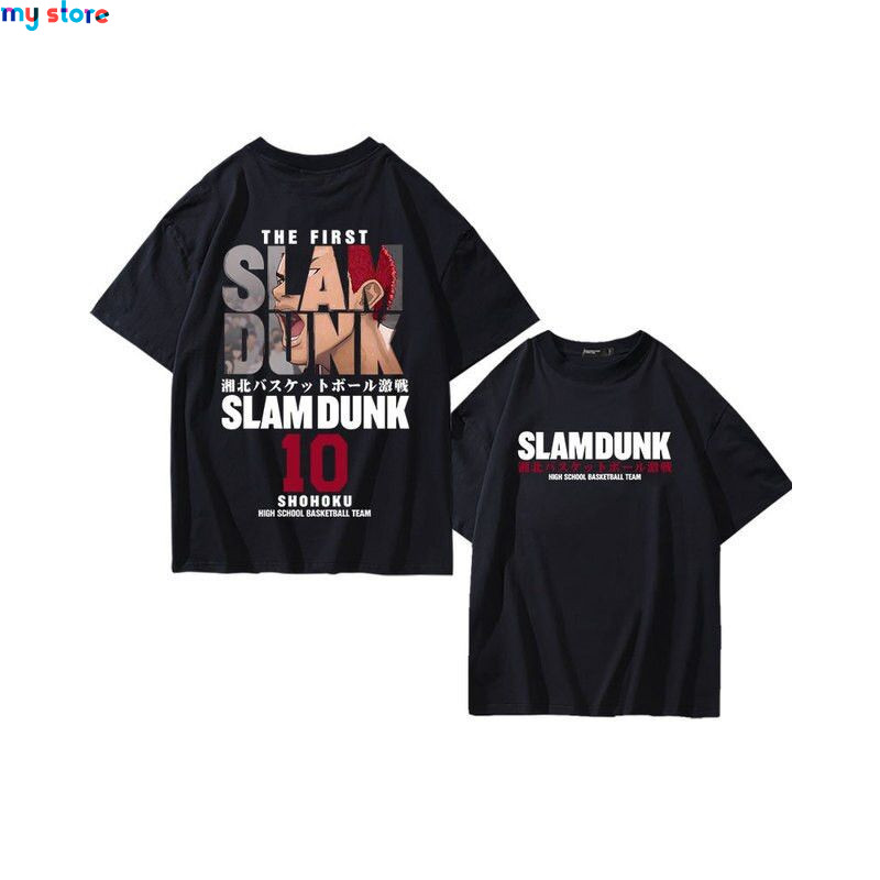 Anime Slam Dunk T-Shirt for Men Sakuragi Hanamichi Kaede Rukawa Tee Oversized T Shirt Japanese Manga Women Short Sleeve 8 - My s