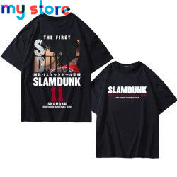 Anime Slam Dunk T-Shirt for Men Sakuragi Hanamichi Kaede Rukawa Tee Oversized T Shirt Japanese Manga Women Short Sleeve 12 - My 